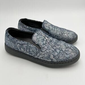 Vionic Pro Mahoney Avery Iridescent Blue Metallic Loafer Womens 8.5 WIDE